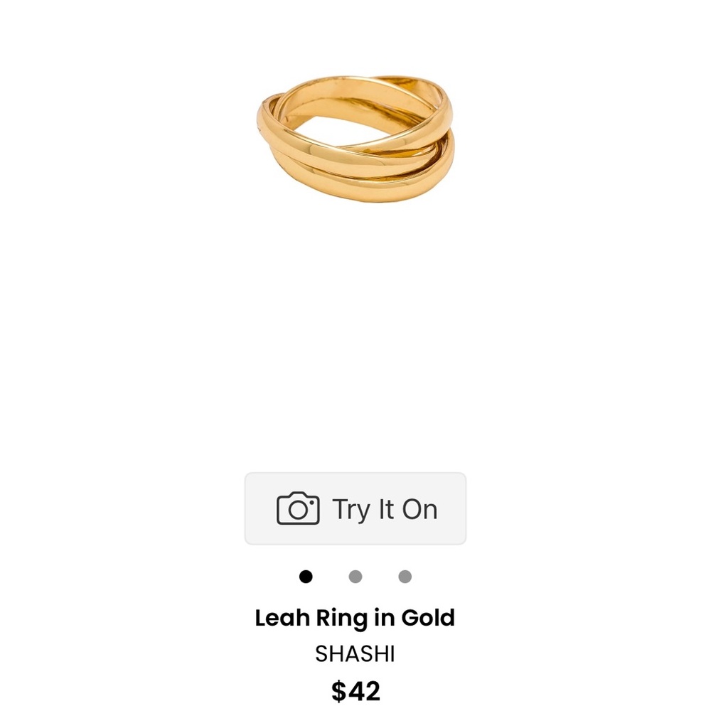 Shashi Leah Gold interlock Ring